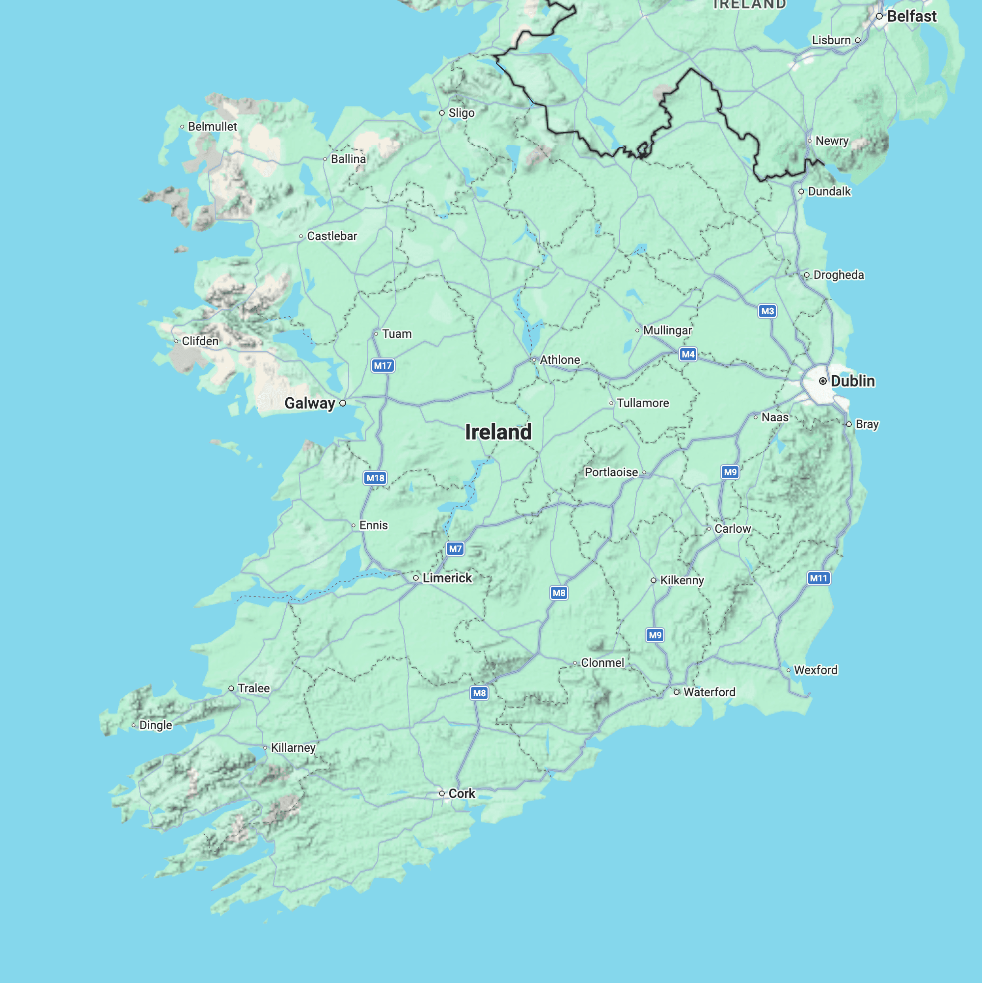 Map — based in the Irish Midlands, Ireland